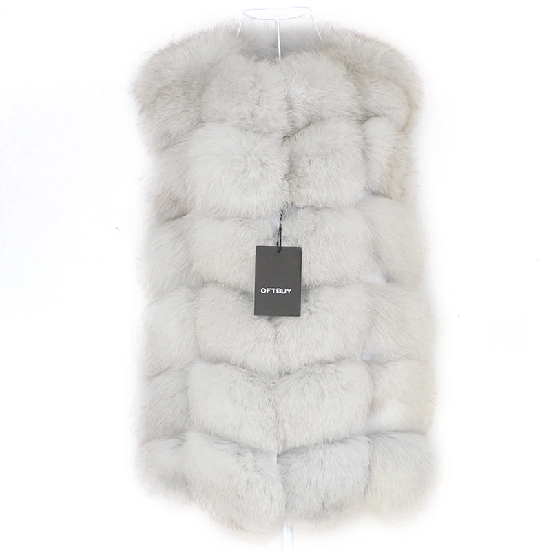 OFTBUY Spring Real Fox Fur Vest Women Sleeveless Winter Jacket Gilet Natural Fur Coat Bodywarmer Waistcoat Thick Warm Streetwear