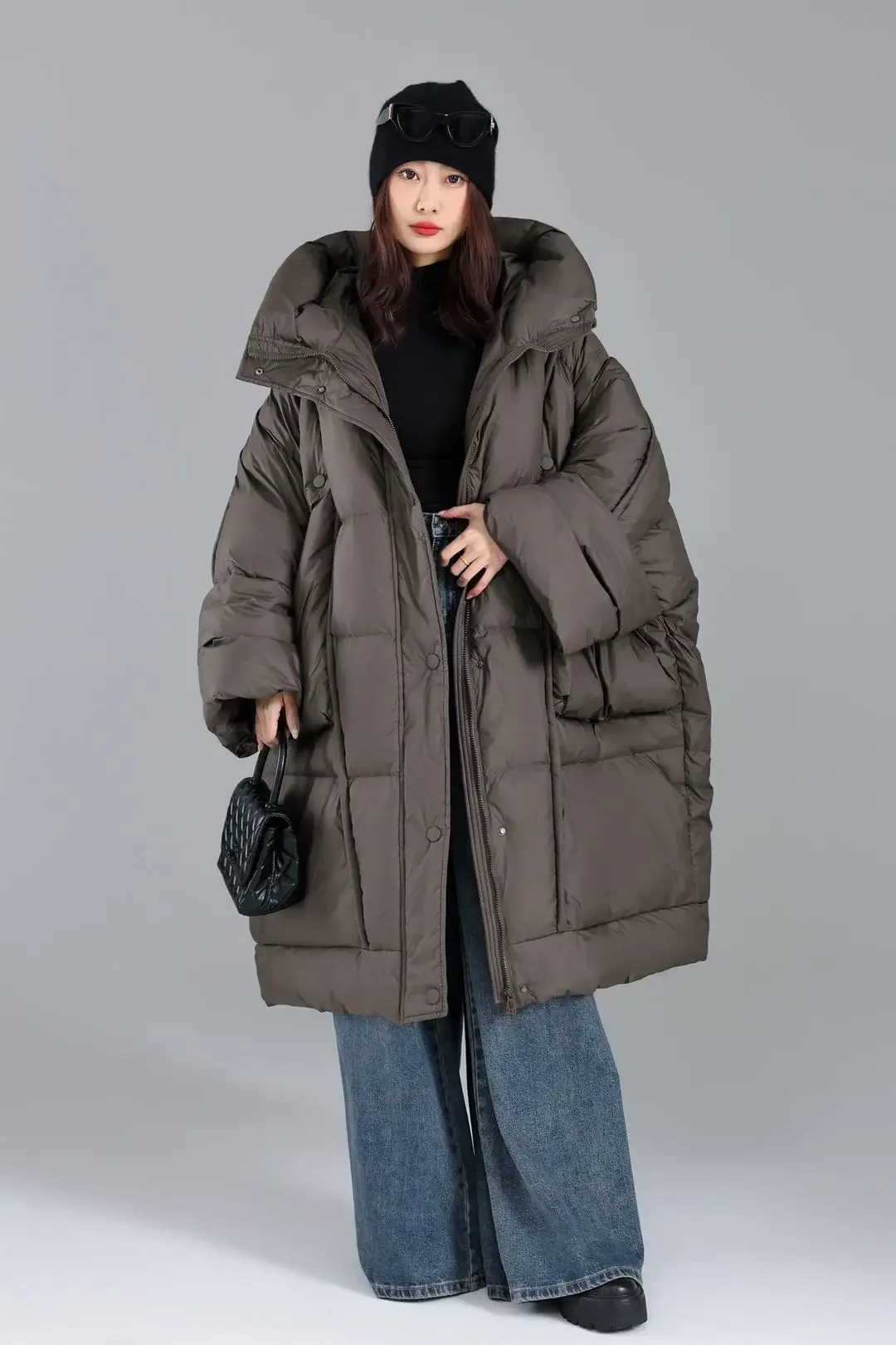 OFTBUY Loose Long Puffer Jacket New Winter Women Hooded 90% Duck Down Coat Thick Female Parka Snow Fluffy Feather Warm Outwear