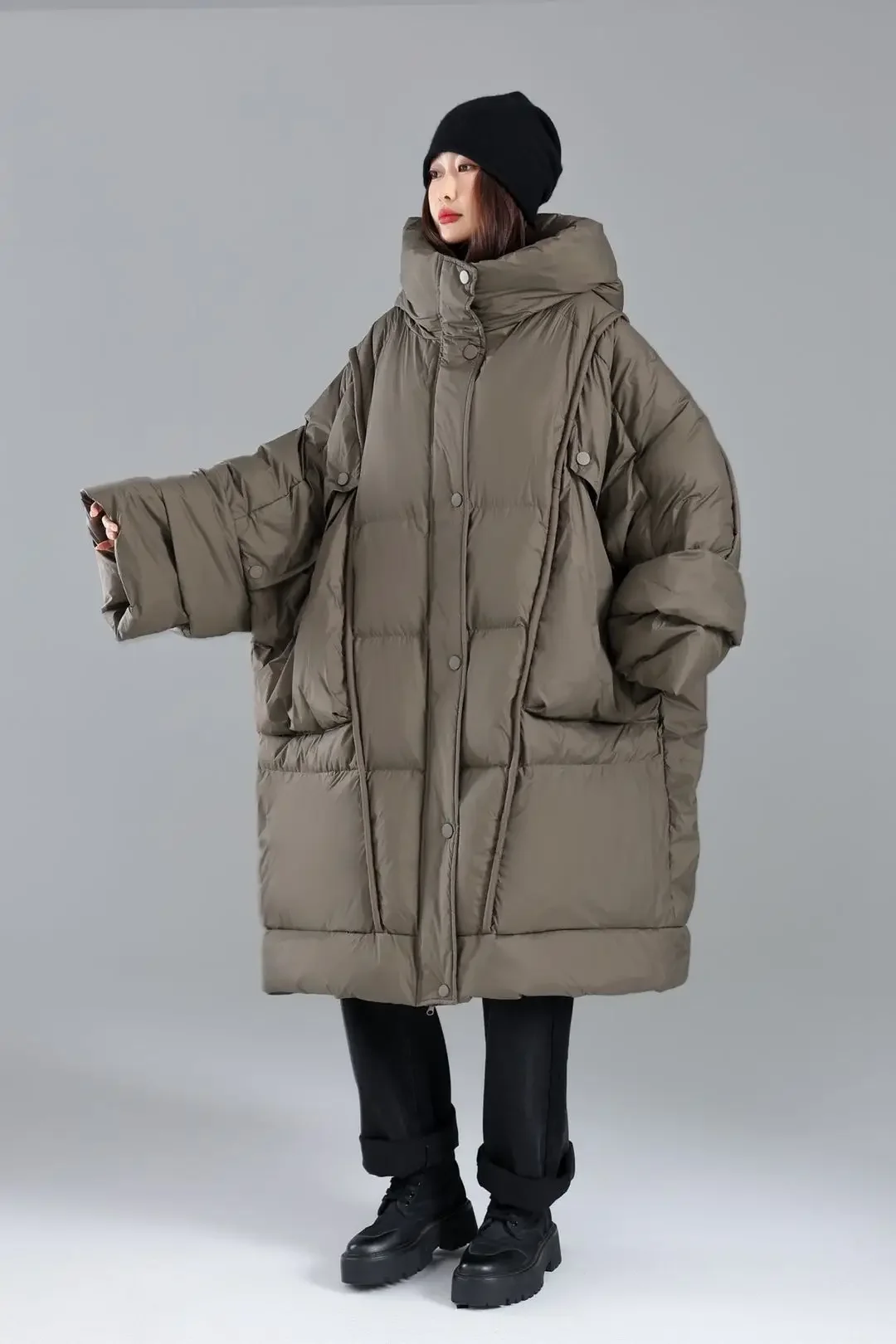 OFTBUY Loose Long Puffer Jacket New Winter Women Hooded 90% Duck Down Coat Thick Female Parka Snow Fluffy Feather Warm Outwear
