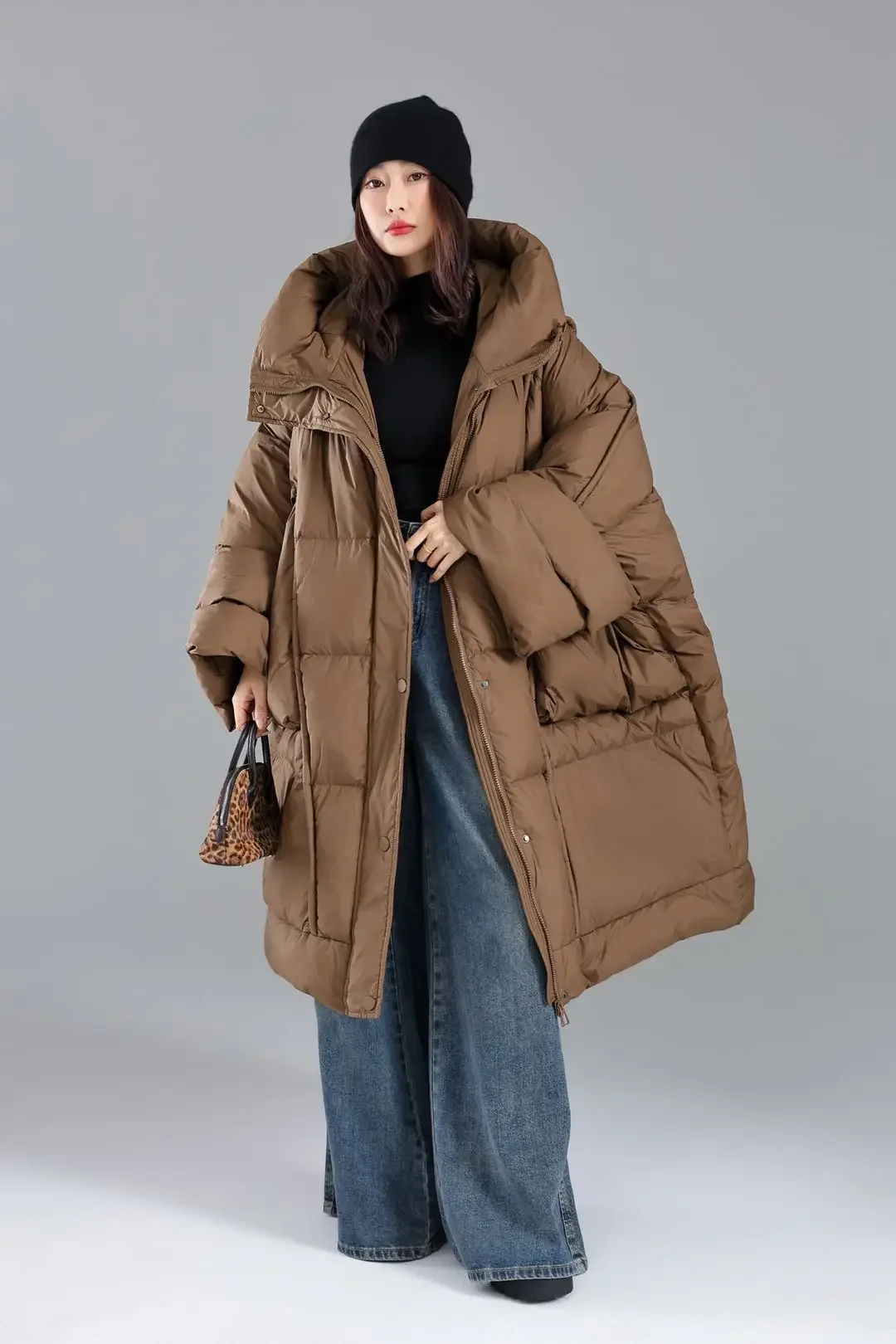 OFTBUY Loose Long Puffer Jacket New Winter Women Hooded 90% Duck Down Coat Thick Female Parka Snow Fluffy Feather Warm Outwear