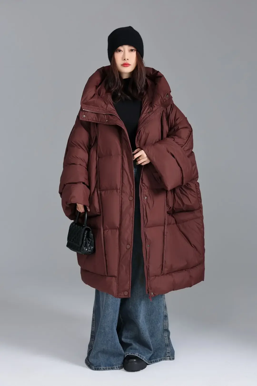 OFTBUY Loose Long Puffer Jacket New Winter Women Hooded 90% Duck Down Coat Thick Female Parka Snow Fluffy Feather Warm Outwear
