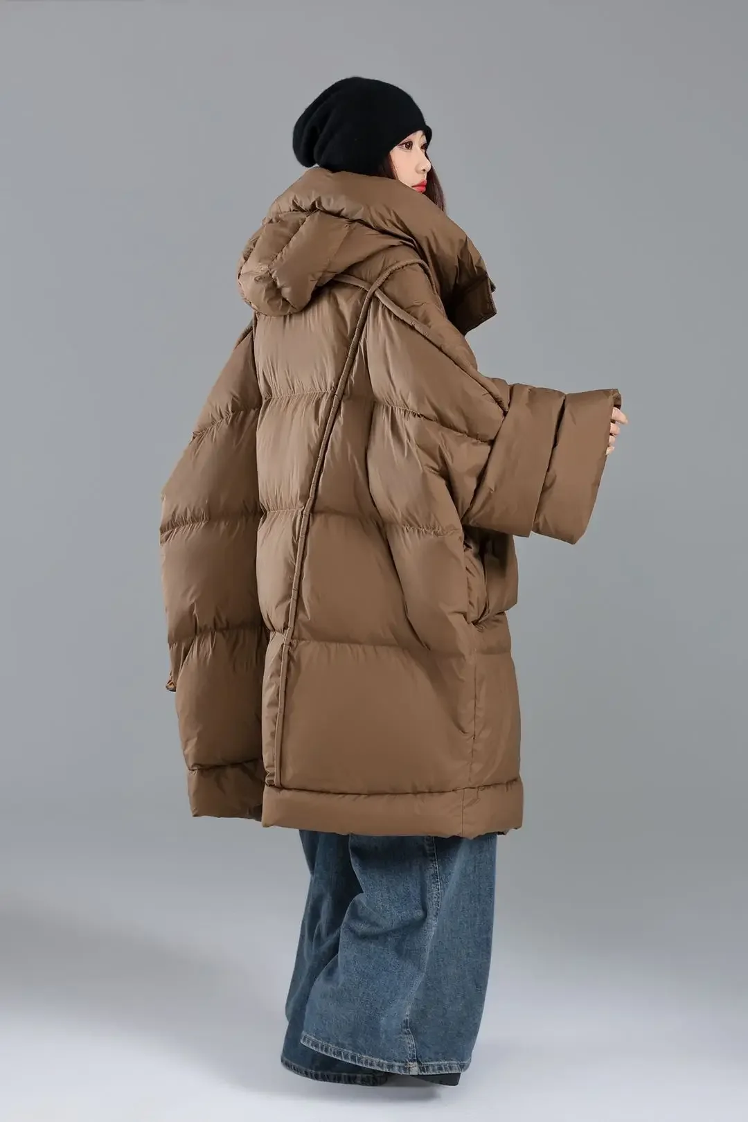 OFTBUY Loose Long Puffer Jacket New Winter Women Hooded 90% Duck Down Coat Thick Female Parka Snow Fluffy Feather Warm Outwear