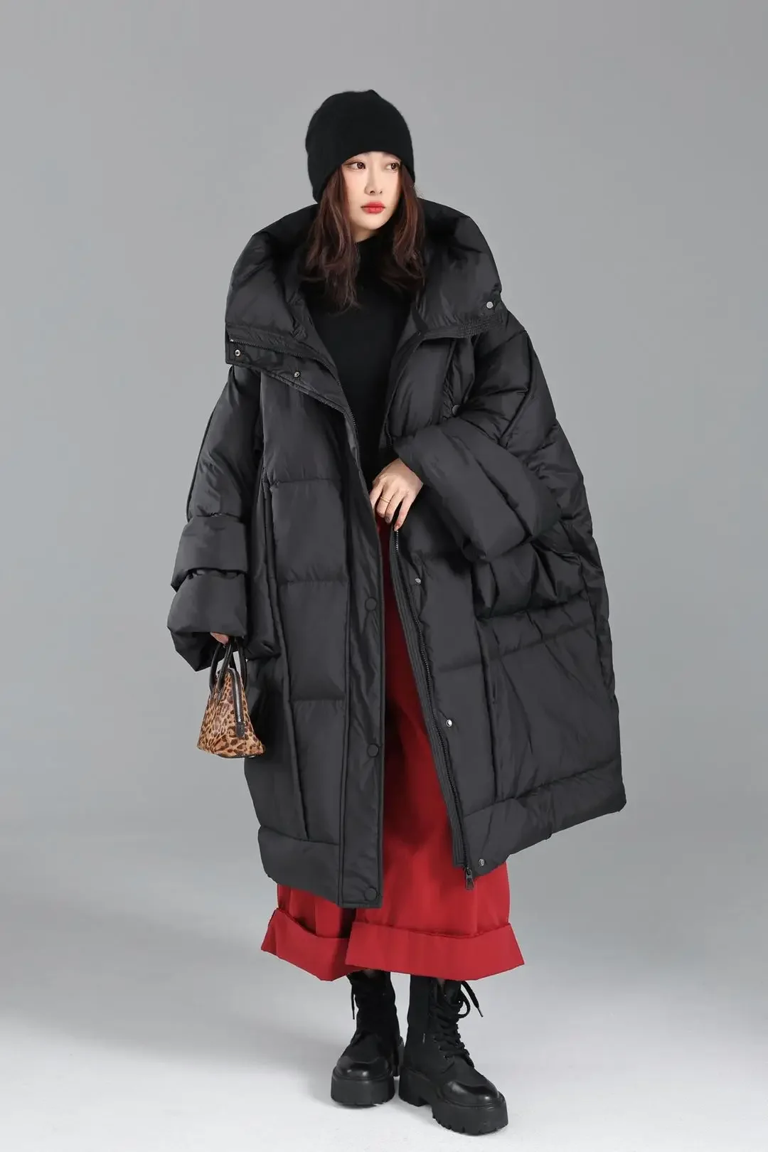 OFTBUY Loose Long Puffer Jacket New Winter Women Hooded 90% Duck Down Coat Thick Female Parka Snow Fluffy Feather Warm Outwear