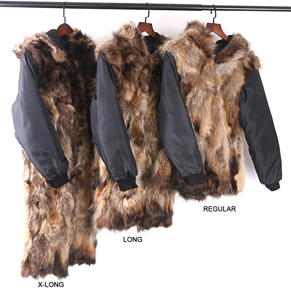 2026 New Winter Jacket Women X-Long Parka Waterproof Big Natural Raccoon Fur Collar Hood Real Fur Coat Thick Warm Real Fox Fur