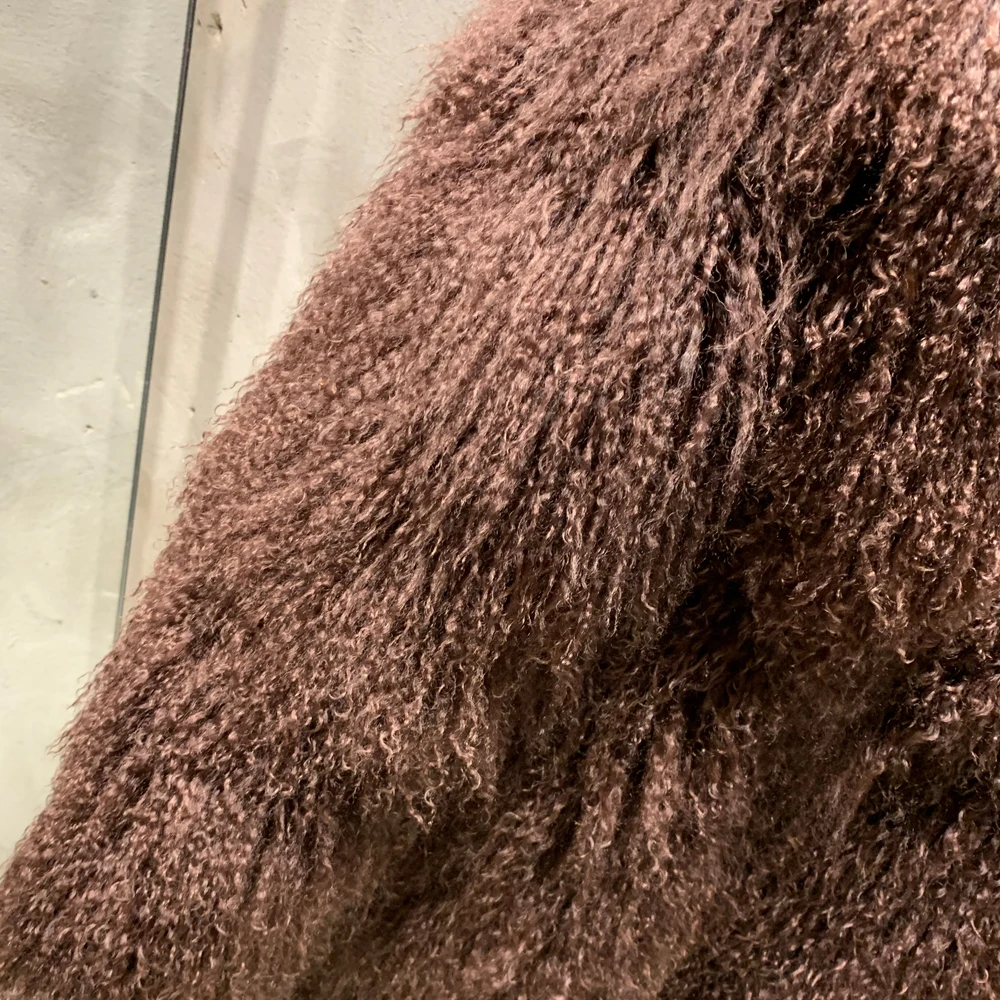 Long Mongolian Fur Natural Lady Real Sheep Fur Coat Winter Warm Winter Natural Fur Cloth 22-1