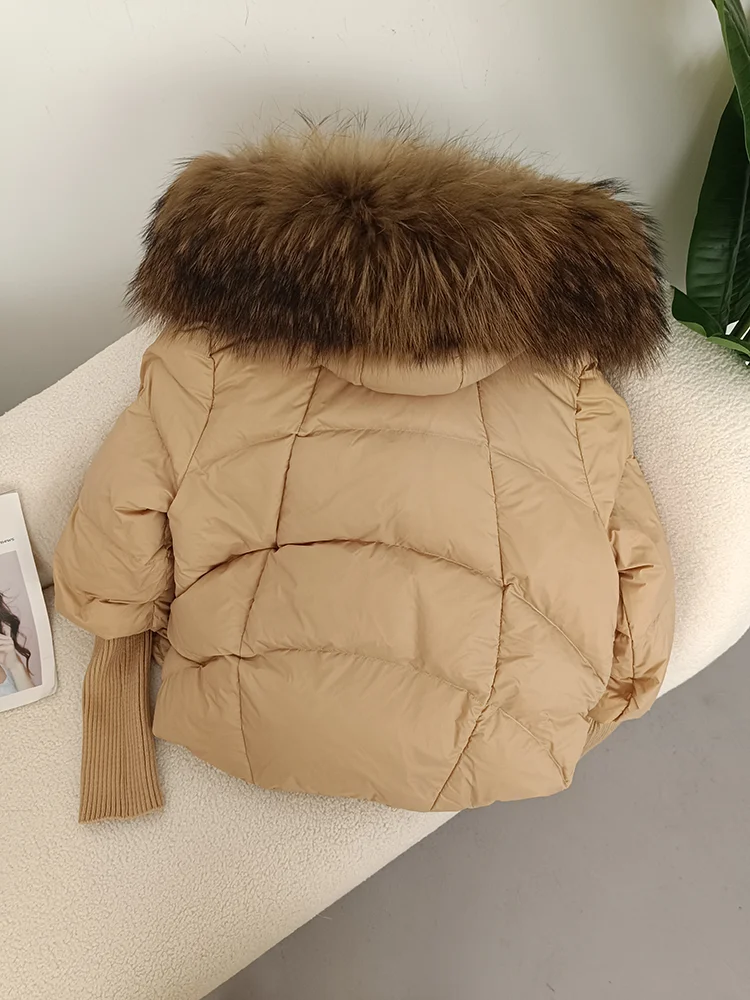 OFTBUY 2023 Winter Jacket Women Real Fox Fur Collar Hooded Natural Thick Warm Loose Oversize Duck Down Coat Streetwear Outerwear