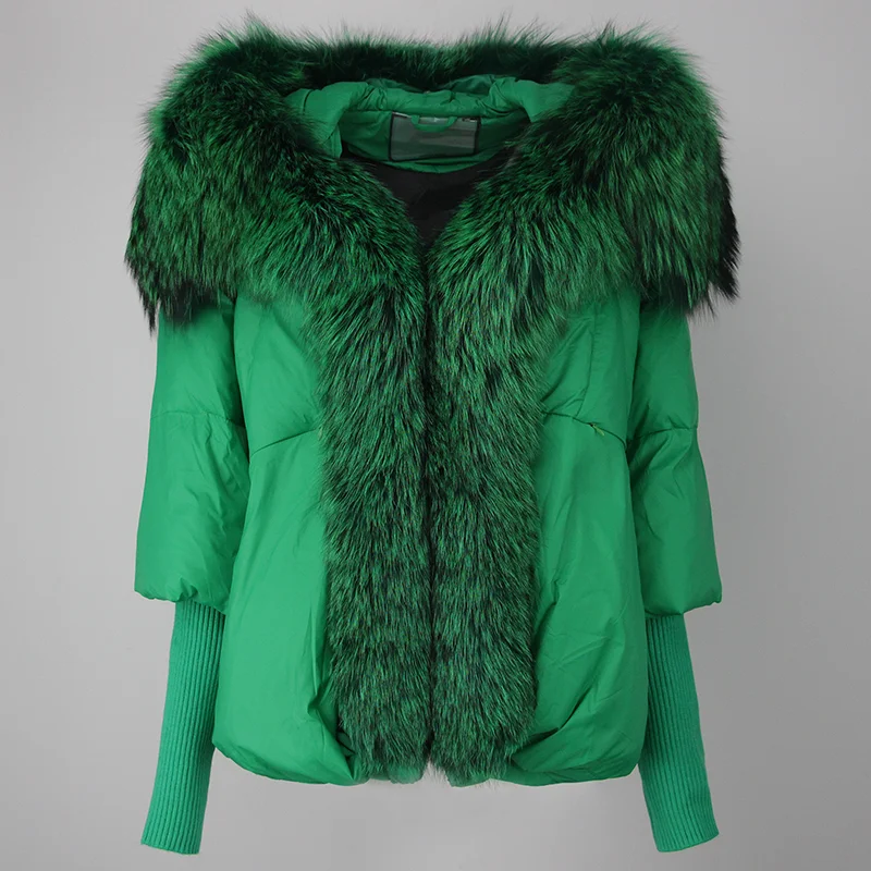 OFTBUY 2023 Winter Jacket Women Real Fox Fur Collar Hooded Natural Thick Warm Loose Oversize Duck Down Coat Streetwear Outerwear
