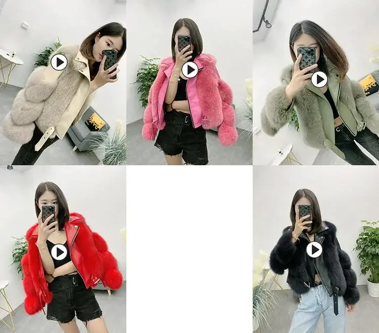 Real Fox Fur Coats With Genuine Sheepskin Leather Wholeskin Natural Fox Fur Jacket Outwear Luxury Women 2024 Winter New