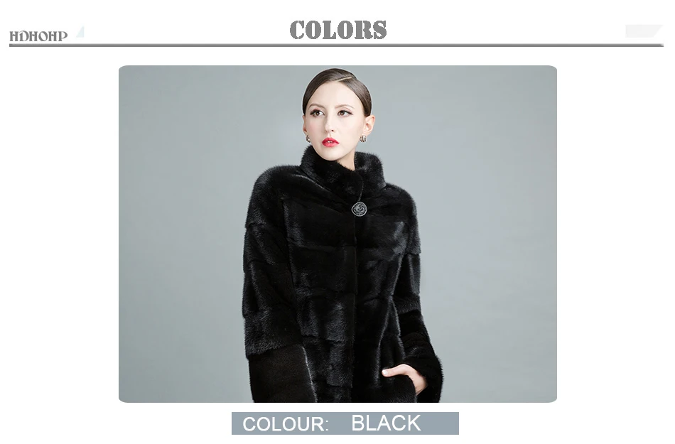 HDHOHR 2026 High Quality Real Mink Fur Coat Women Natural Import Mink Coats Winter Warm Fashion Fur Coats Thick Mink Fur Jackets