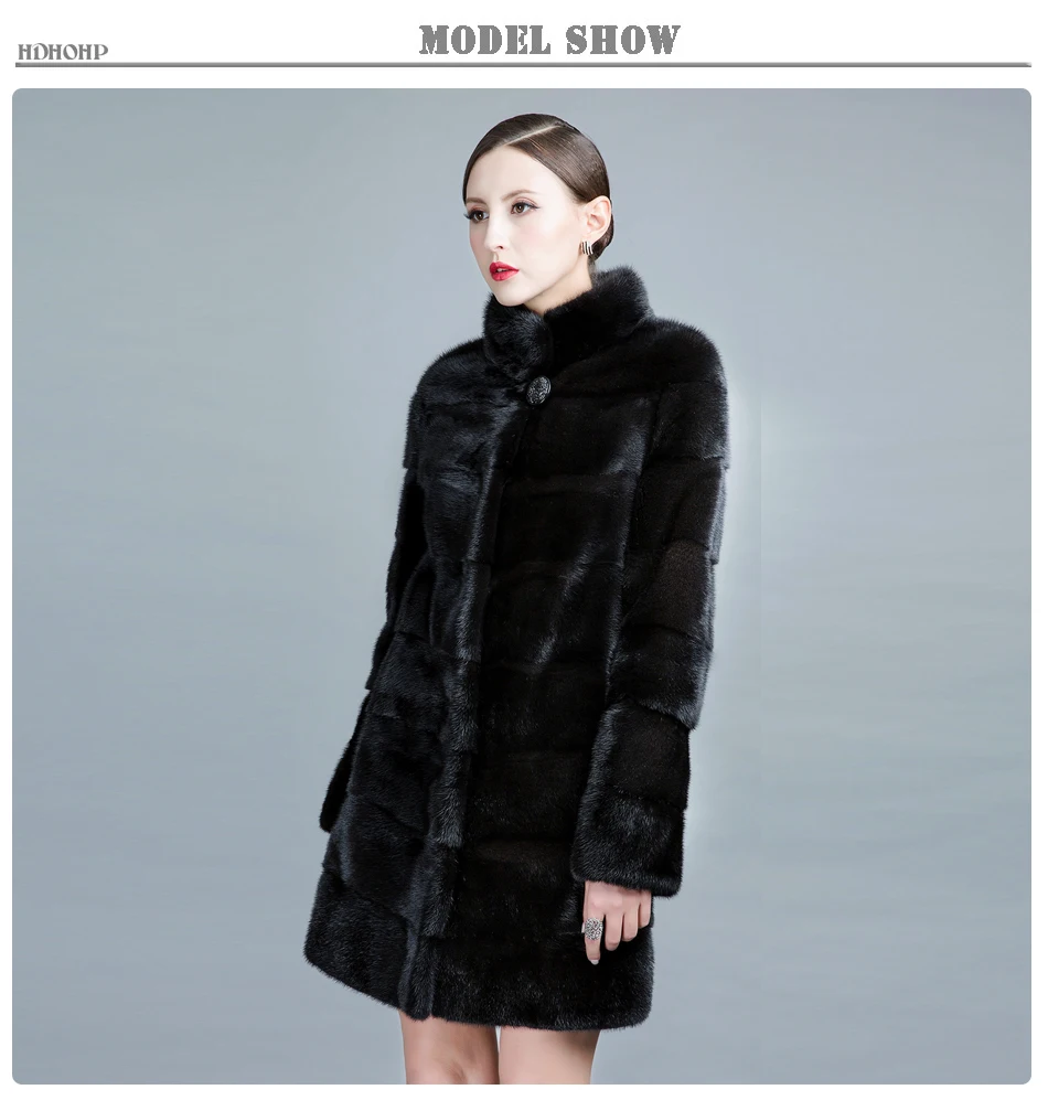 HDHOHR 2026 High Quality Real Mink Fur Coat Women Natural Import Mink Coats Winter Warm Fashion Fur Coats Thick Mink Fur Jackets