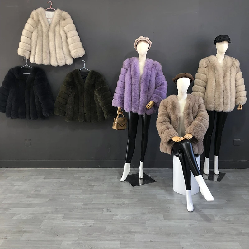 Autumn And Winter Mid Length Natural Fox Fur Coat Women Fashionable Fur Jacket The Most Popular Real Fur Coat Female Clothing