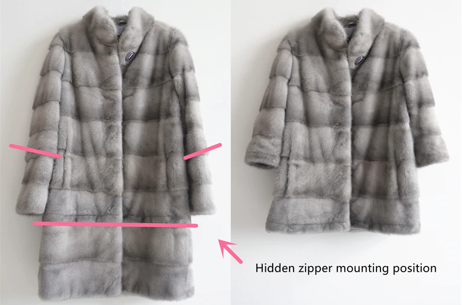 Fancy Rani Real Mink Fur Coat Natural Women Winter Long Leather Jacket Luxury Female Clothes 2023 Mink Fur Coat Women Promotion