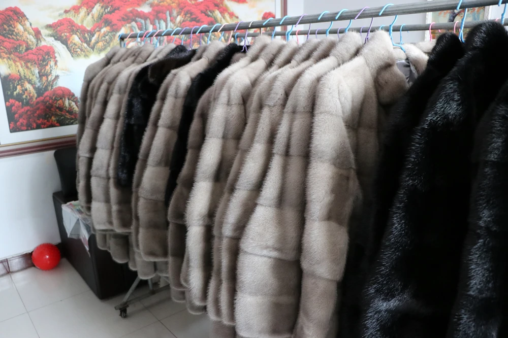 Fancy Rani Real Mink Fur Coat Natural Women Winter Long Leather Jacket Luxury Female Clothes 2023 Mink Fur Coat Women Promotion