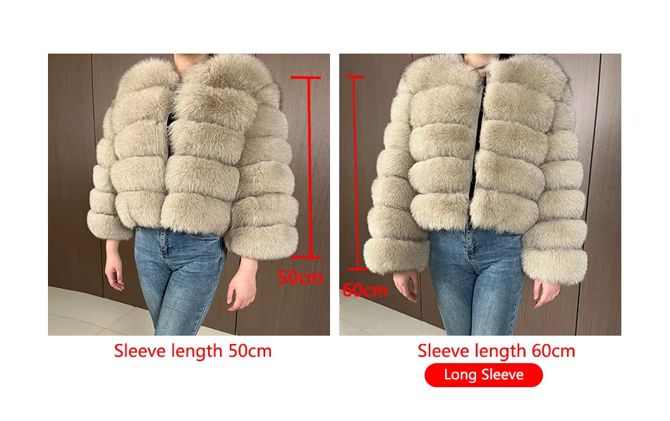 2023 Natural Real Fox Fur Coat Women Winter Warm Luxury Fur Jacket Detachable Long Sleeves Female Vest Furry Coats Outerwear