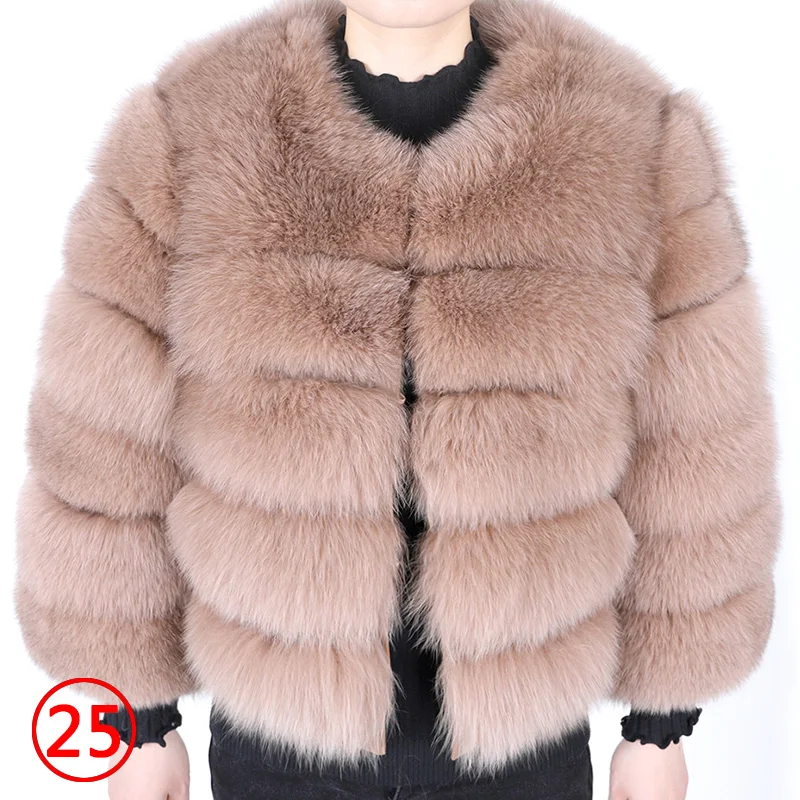 2023 Natural Real Fox Fur Coat Women Winter Warm Luxury Fur Jacket Detachable Long Sleeves Female Vest Furry Coats Outerwear