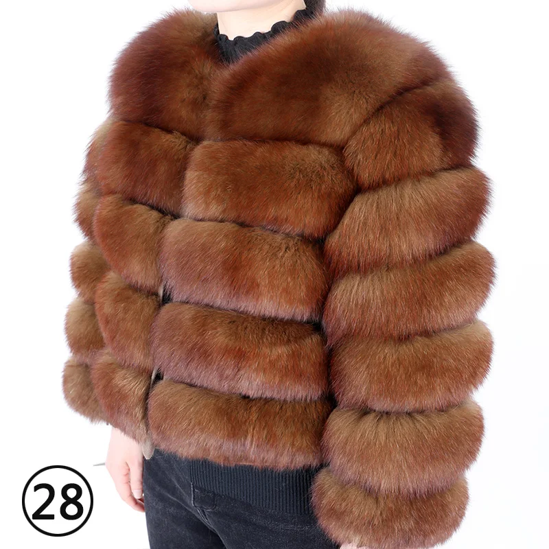 2023 Natural Real Fox Fur Coat Women Winter Warm Luxury Fur Jacket Detachable Long Sleeves Female Vest Furry Coats Outerwear