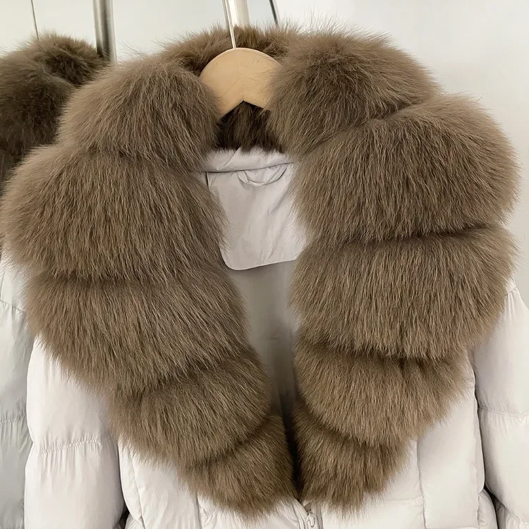 OFTBUY New Winter Clothes Women Real Fox Fur Duck Down Jacket Short Warm Natural Fur Puffer Coat Female Luxury Fashion Outerwear