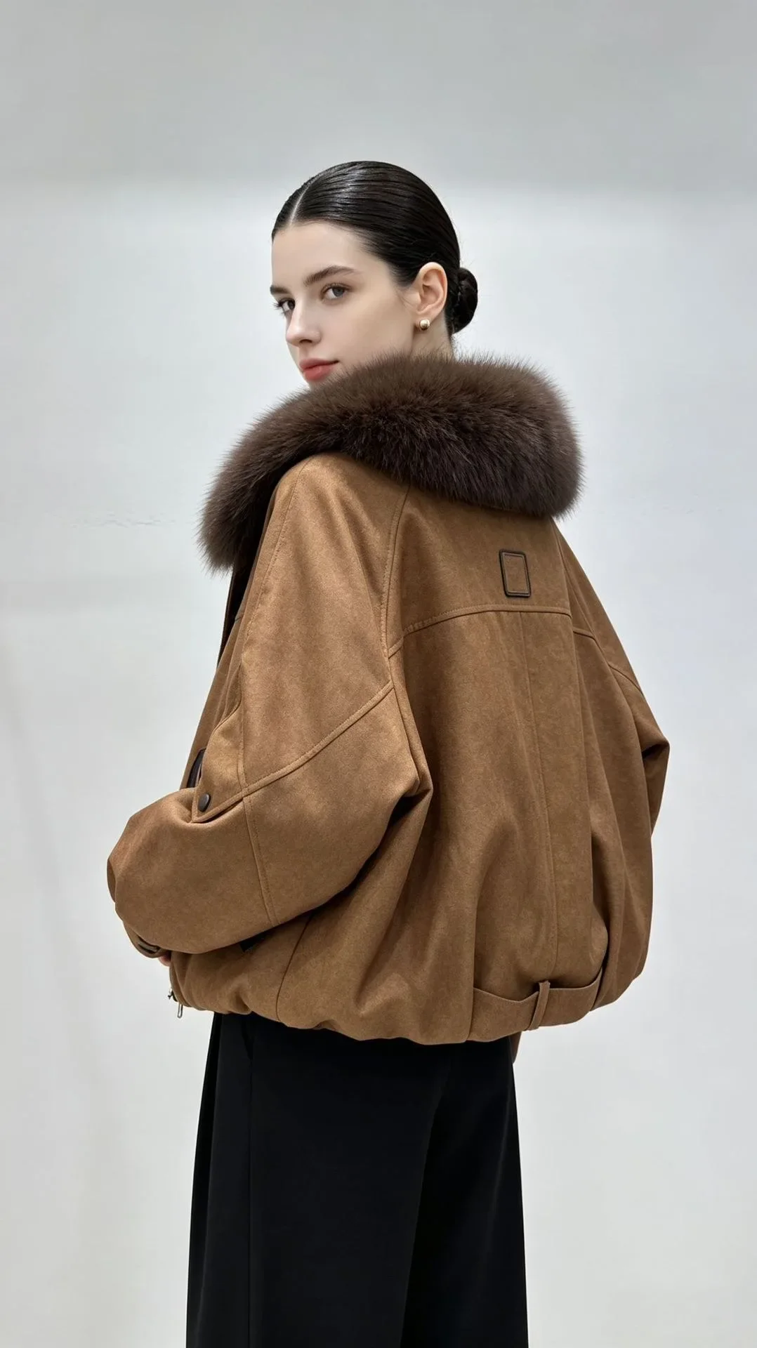 OFTBUY Short Zipper Duck Down Clothing Natural Fur Outerwear New Winter Real Fox Fur Coat Women Lightweight Down Jacket Female