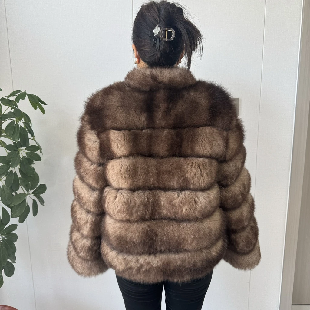 2026 NEW Style Real Fur Coat Women Short Fox Fur Coat Real Natural Winter Jacket High Quality NEW Fur Zipper Sleeve Jacket Vest