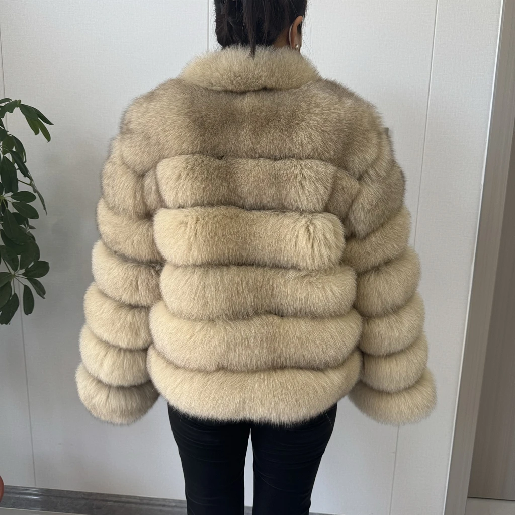 2026 NEW Style Real Fur Coat Women Short Fox Fur Coat Real Natural Winter Jacket High Quality NEW Fur Zipper Sleeve Jacket Vest
