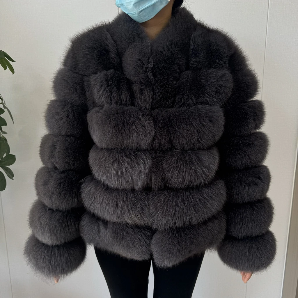 2026 NEW Style Real Fur Coat Women Short Fox Fur Coat Real Natural Winter Jacket High Quality NEW Fur Zipper Sleeve Jacket Vest