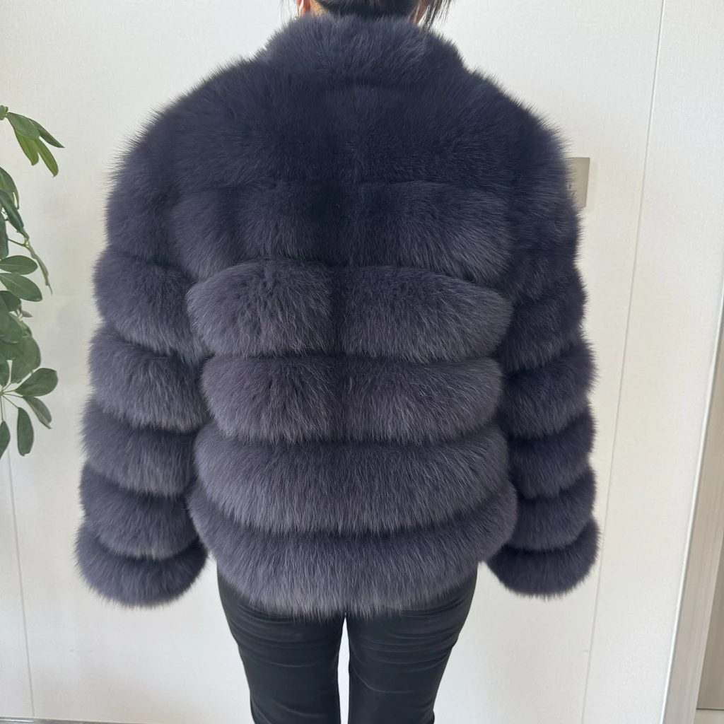 2026 NEW Style Real Fur Coat Women Short Fox Fur Coat Real Natural Winter Jacket High Quality NEW Fur Zipper Sleeve Jacket Vest