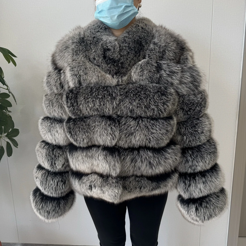 2026 NEW Style Real Fur Coat Women Short Fox Fur Coat Real Natural Winter Jacket High Quality NEW Fur Zipper Sleeve Jacket Vest