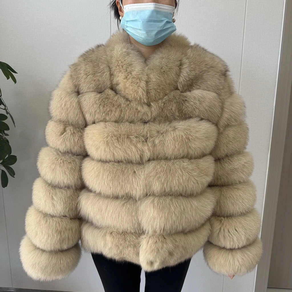 2026 NEW Style Real Fur Coat Women Short Fox Fur Coat Real Natural Winter Jacket High Quality NEW Fur Zipper Sleeve Jacket Vest