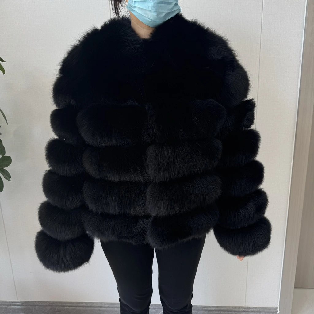 2026 NEW Style Real Fur Coat Women Short Fox Fur Coat Real Natural Winter Jacket High Quality NEW Fur Zipper Sleeve Jacket Vest