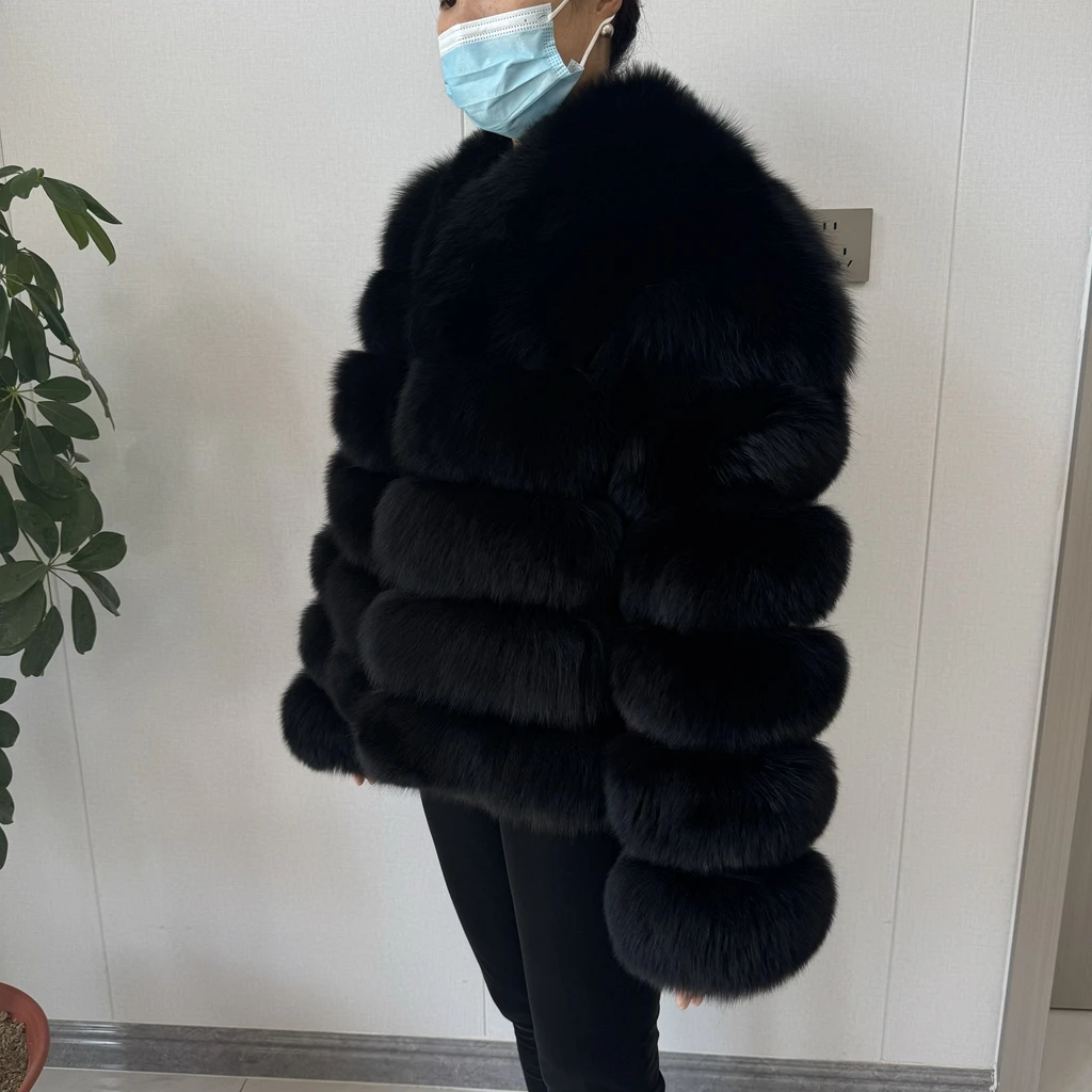 2026 NEW Style Real Fur Coat Women Short Fox Fur Coat Real Natural Winter Jacket High Quality NEW Fur Zipper Sleeve Jacket Vest