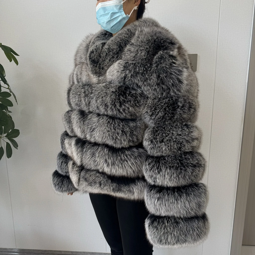 2026 NEW Style Real Fur Coat Women Short Fox Fur Coat Real Natural Winter Jacket High Quality NEW Fur Zipper Sleeve Jacket Vest