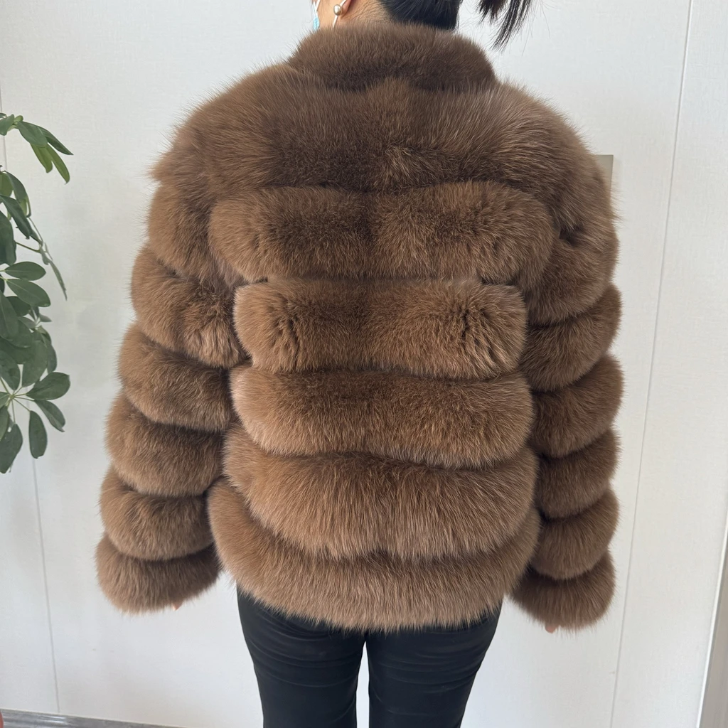 2026 NEW Style Real Fur Coat Women Short Fox Fur Coat Real Natural Winter Jacket High Quality NEW Fur Zipper Sleeve Jacket Vest