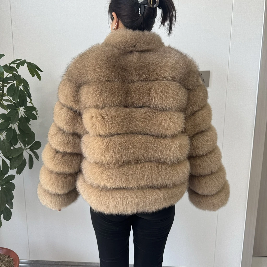 2026 NEW Style Real Fur Coat Women Short Fox Fur Coat Real Natural Winter Jacket High Quality NEW Fur Zipper Sleeve Jacket Vest