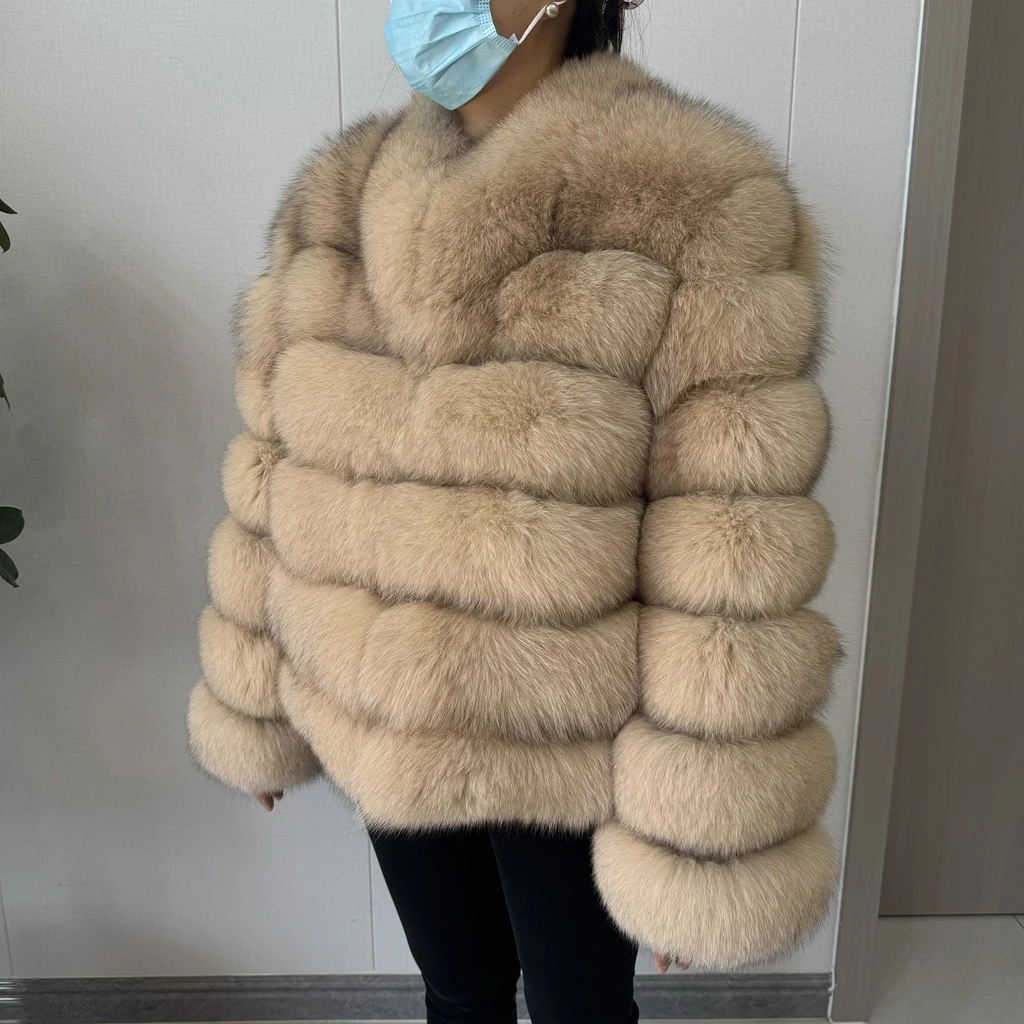 2026 NEW Style Real Fur Coat Women Short Fox Fur Coat Real Natural Winter Jacket High Quality NEW Fur Zipper Sleeve Jacket Vest
