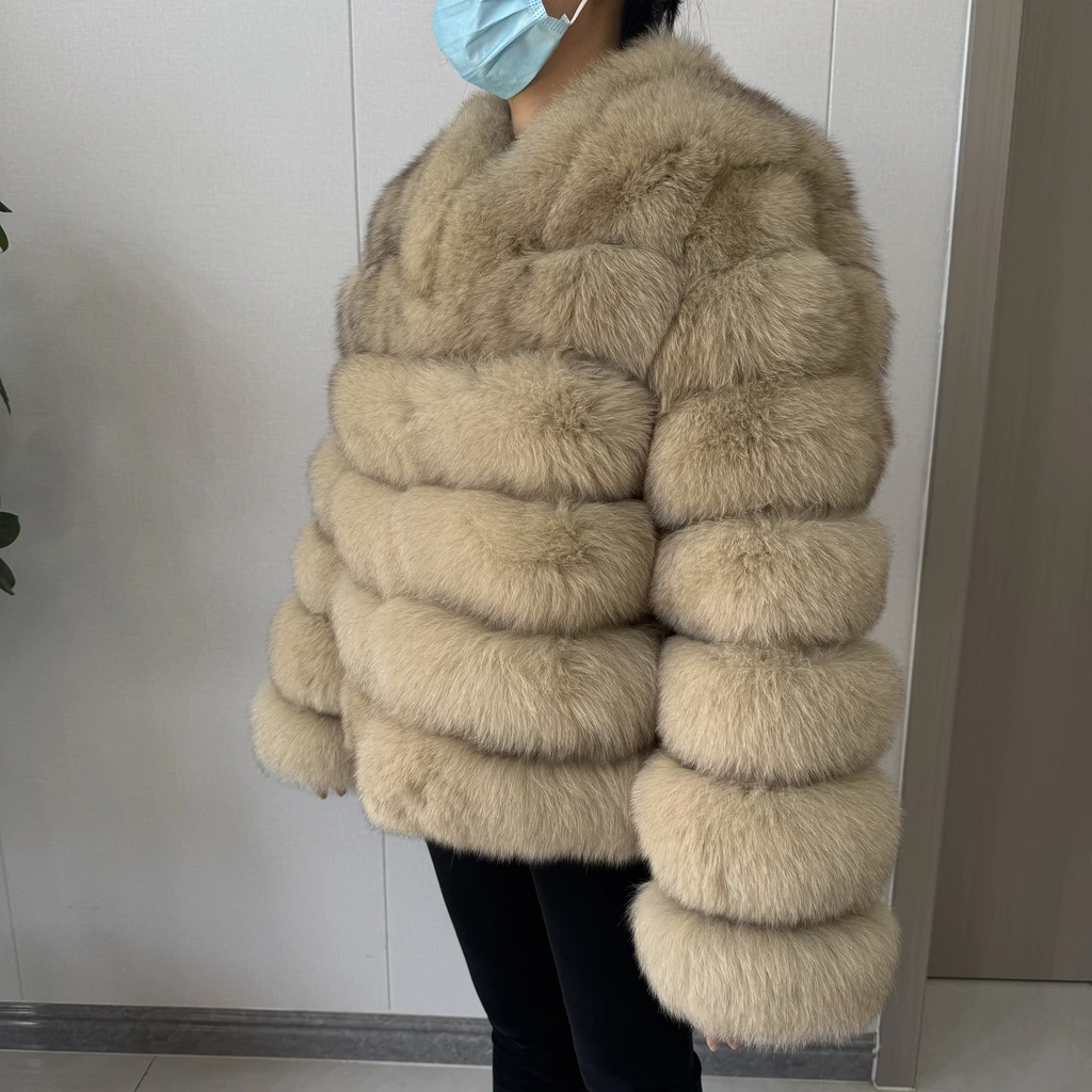 2026 NEW Style Real Fur Coat Women Short Fox Fur Coat Real Natural Winter Jacket High Quality NEW Fur Zipper Sleeve Jacket Vest