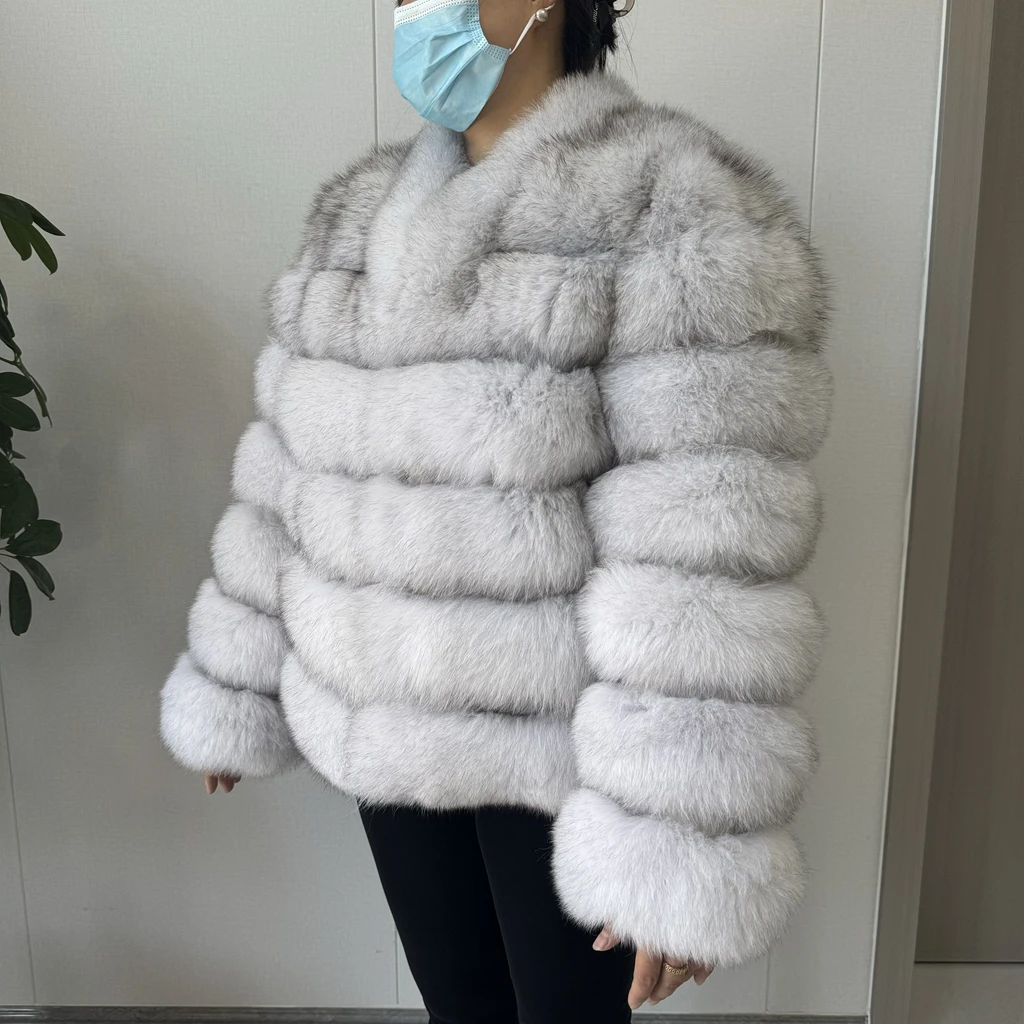 2026 NEW Style Real Fur Coat Women Short Fox Fur Coat Real Natural Winter Jacket High Quality NEW Fur Zipper Sleeve Jacket Vest