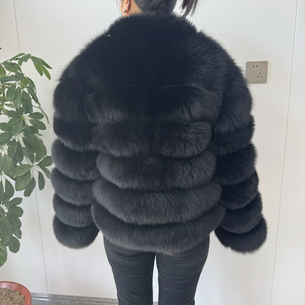 2026 NEW Style Real Fur Coat Women Short Fox Fur Coat Real Natural Winter Jacket High Quality NEW Fur Zipper Sleeve Jacket Vest