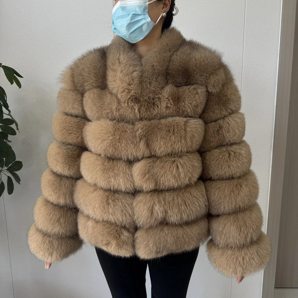 2026 NEW Style Real Fur Coat Women Short Fox Fur Coat Real Natural Winter Jacket High Quality NEW Fur Zipper Sleeve Jacket Vest