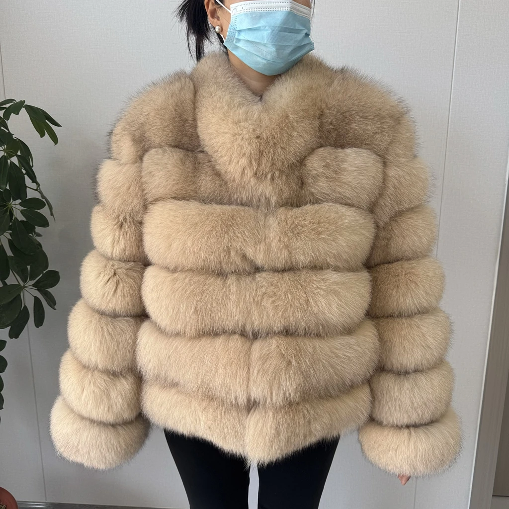 2026 NEW Style Real Fur Coat Women Short Fox Fur Coat Real Natural Winter Jacket High Quality NEW Fur Zipper Sleeve Jacket Vest