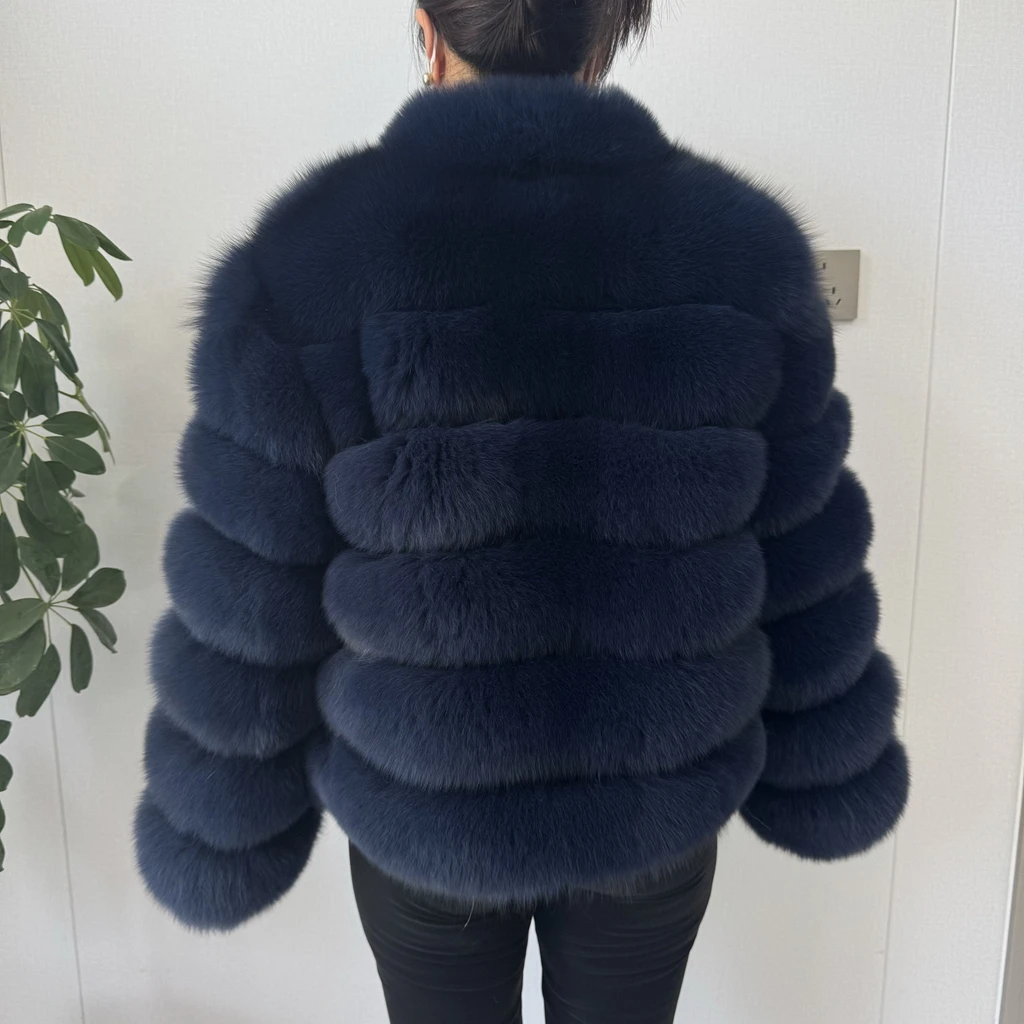 2026 NEW Style Real Fur Coat Women Short Fox Fur Coat Real Natural Winter Jacket High Quality NEW Fur Zipper Sleeve Jacket Vest