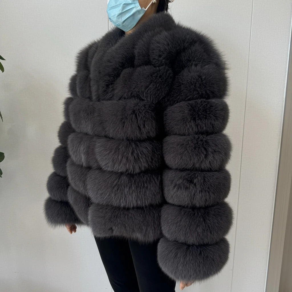 2026 NEW Style Real Fur Coat Women Short Fox Fur Coat Real Natural Winter Jacket High Quality NEW Fur Zipper Sleeve Jacket Vest