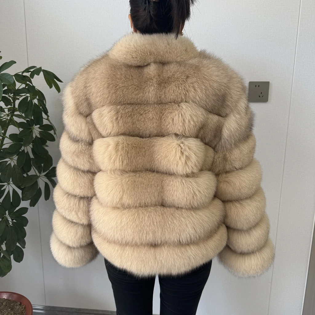 2026 NEW Style Real Fur Coat Women Short Fox Fur Coat Real Natural Winter Jacket High Quality NEW Fur Zipper Sleeve Jacket Vest