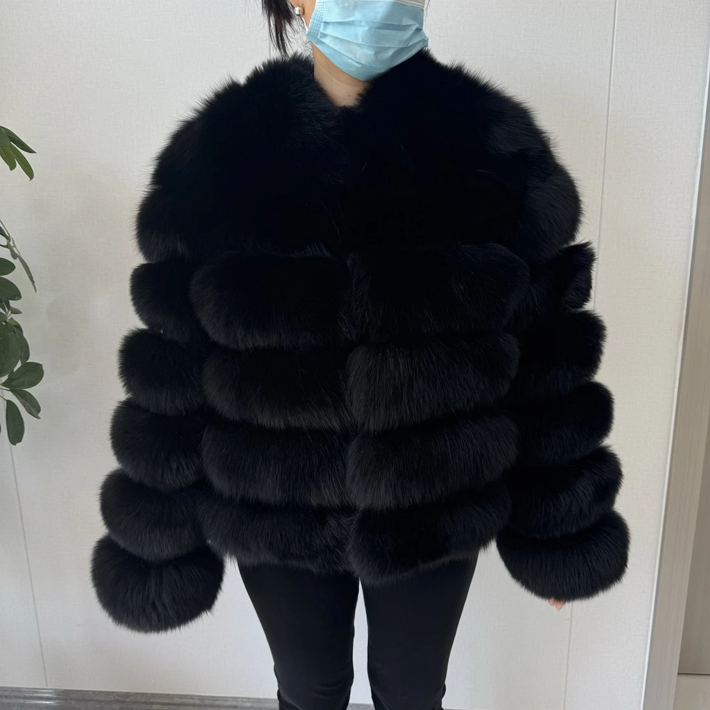 2026 NEW Style Real Fur Coat Women Short Fox Fur Coat Real Natural Winter Jacket High Quality NEW Fur Zipper Sleeve Jacket Vest