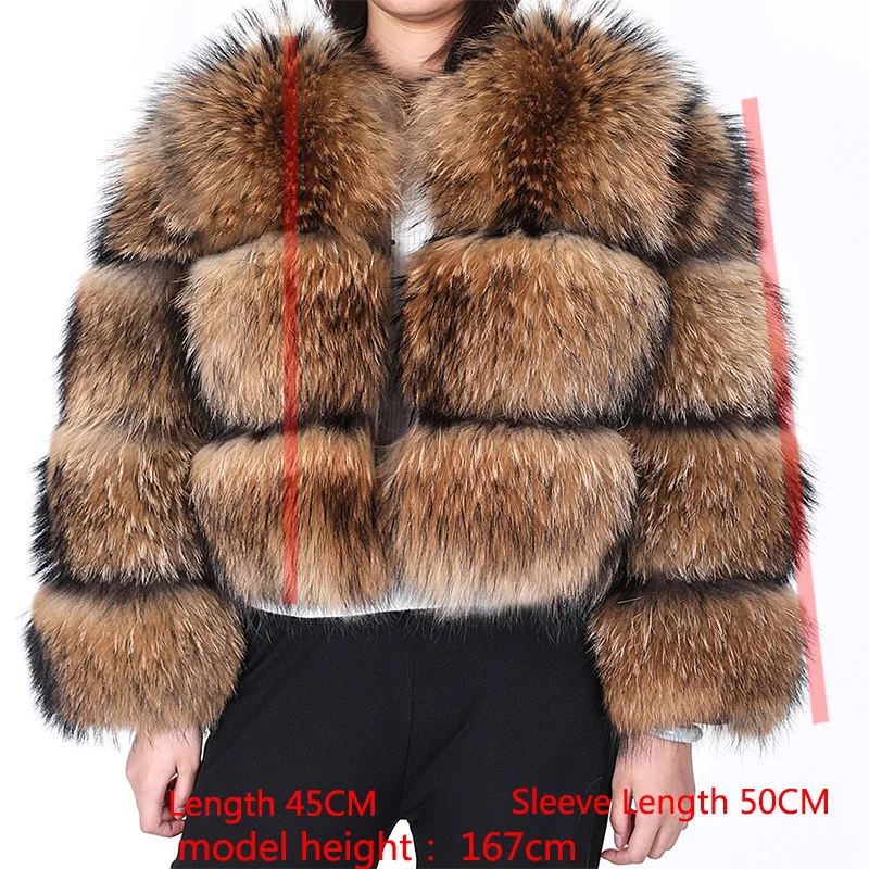 Women's Winter Hooded Natural Fur Jacket Plush Long Sleeve Coat Warm Stylish Outerwear for Cold Weather