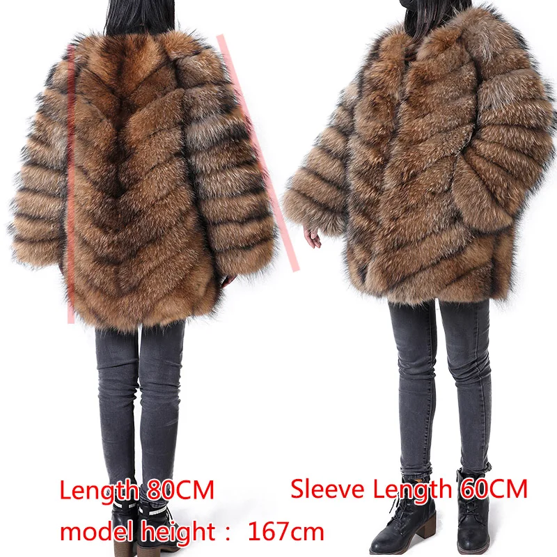 Women's Winter Hooded Natural Fur Jacket Plush Long Sleeve Coat Warm Stylish Outerwear for Cold Weather