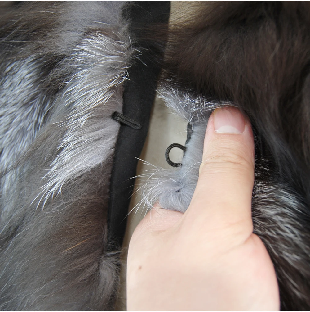 New Women Real Silver Fox Fur Coats Winter Warm 100% Natural Fox Fur Jackets Russian Lady Short Style Genuine Fox Fur Outerwears