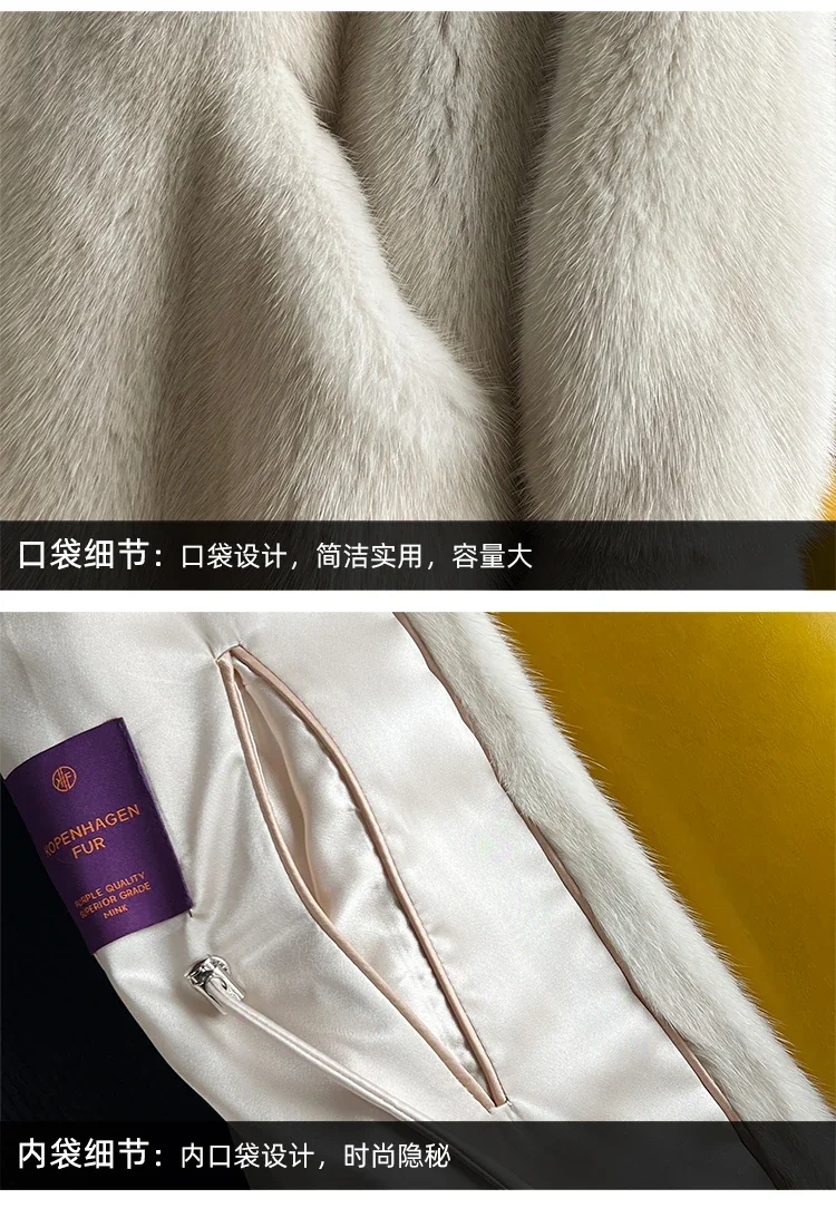 YOLANFAIRY 2025 Winter New in Outwears Women Real Fur Coat Female Mink Fur Coats Woman Whole Mink Fur Jacket Femme Abrigo Mujer