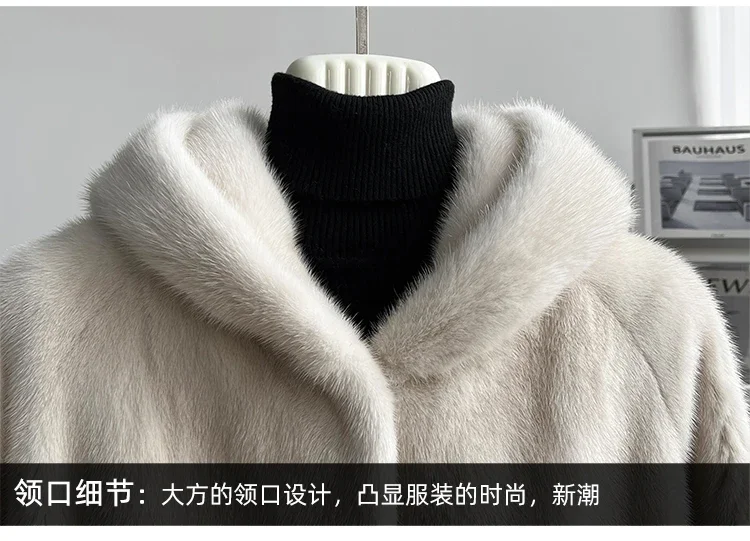YOLANFAIRY 2025 Winter New in Outwears Women Real Fur Coat Female Mink Fur Coats Woman Whole Mink Fur Jacket Femme Abrigo Mujer