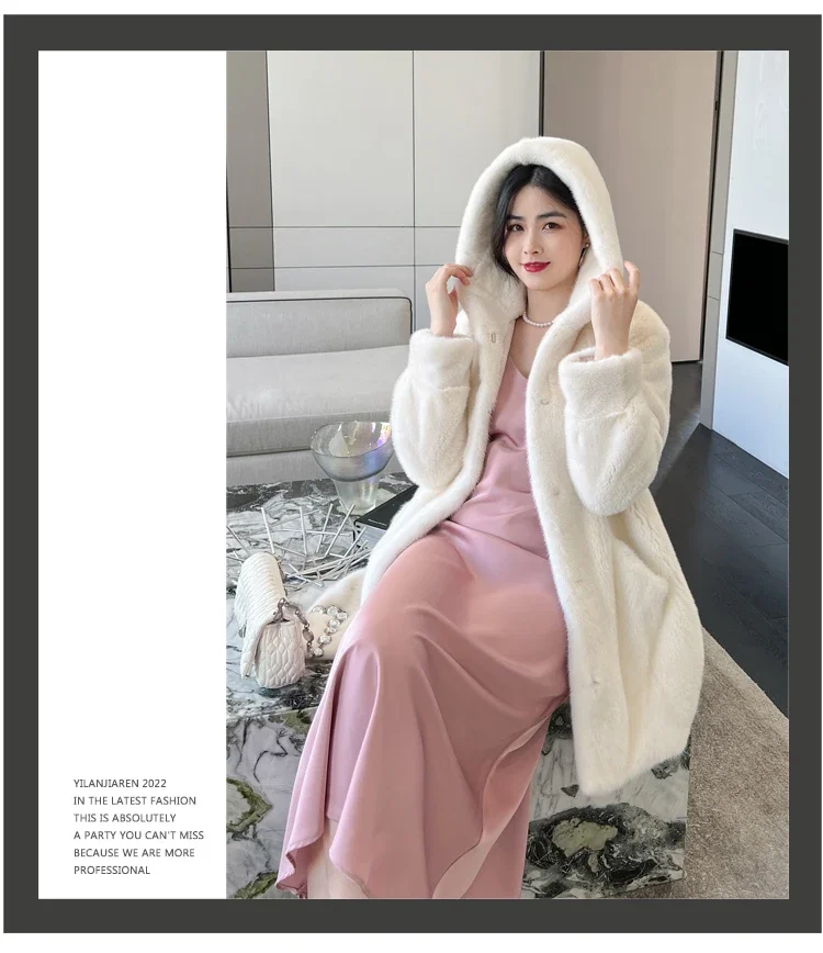 YOLANFAIRY 2025 Winter New in Outwears Women Real Fur Coat Female Mink Fur Coats Woman Whole Mink Fur Jacket Femme Abrigo Mujer