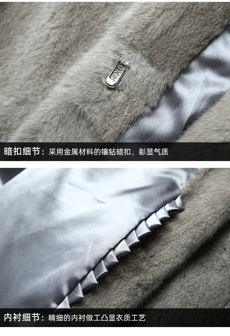 YOLANFAIRY 2025 Winter New in Outwears Women Real Fur Coat Female Mink Fur Coats Woman Whole Mink Fur Jacket Femme Abrigo Mujer